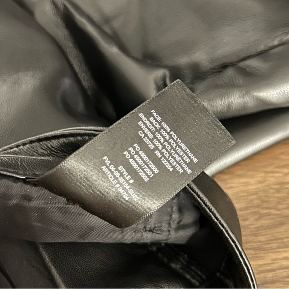 wilfred Women's Black faux Leather Pants 6 - Picture 8 of 12